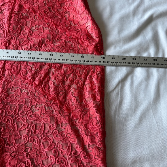 Ivanka Trump Lined Floral Lace Over Sheath Dress Pink 6 Wedding Guest Graduation - Picture 13 of 16